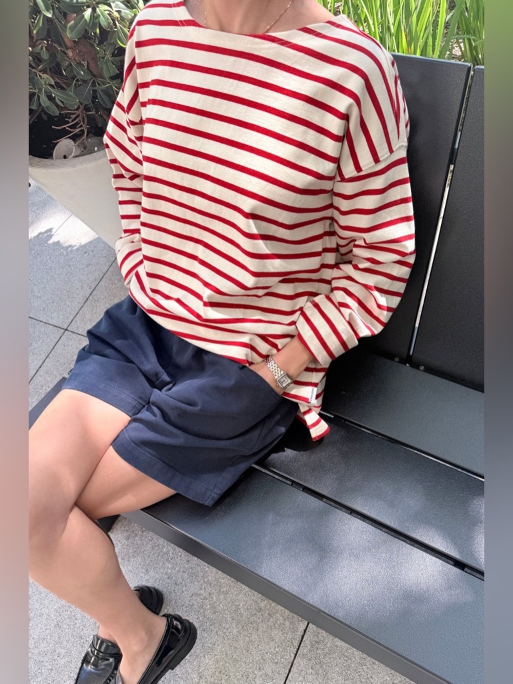 Le Bon Shoppe Marseille Top M/L Red and  Cream